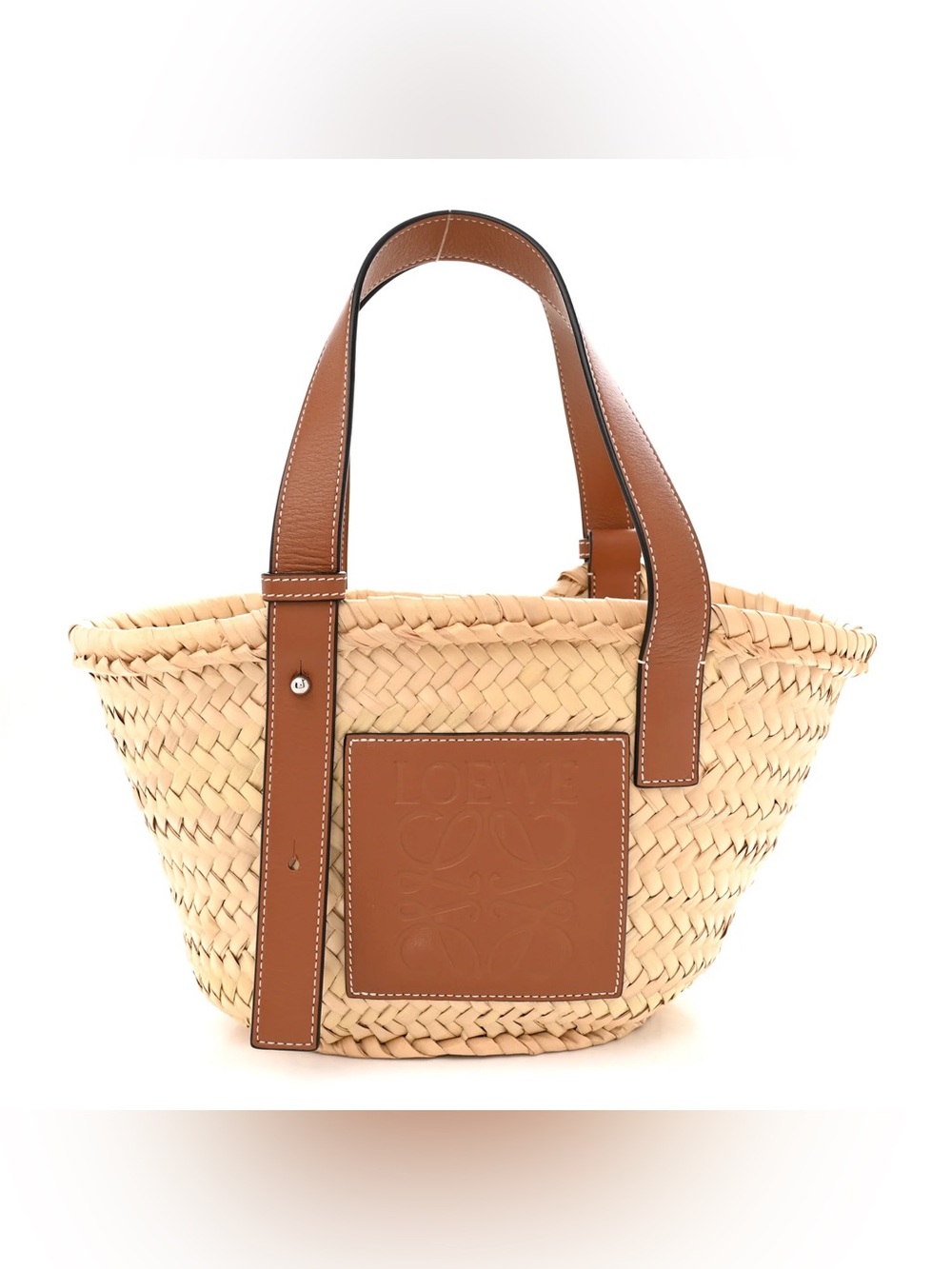 LOEWE Raffia Small Basket Bag Pre-Owned